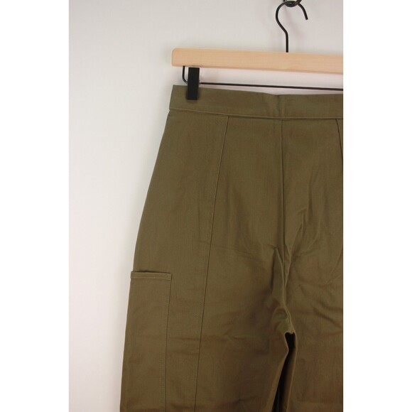Mod Ref Womens Pants Green Straight Utility Cargo Cropped Stretch Size Small - Picture 7 of 10